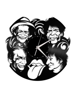 Часы из виниловой пластинки Rolling Stones (c) vinyllab