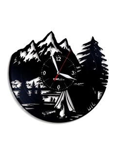 Часы из виниловой пластинки Поход (c) vinyllab