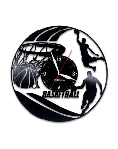 Часы из виниловой пластинки Баскетбол (c) vinyllab