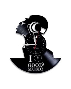 Часы из виниловой пластинки Good Music (c) vinyllab