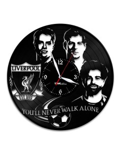 Часы из виниловой пластинки ФК Ливерпуль (c) vinyllab