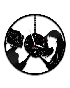 Часы из виниловой пластинки 2 девушки (c) vinyllab