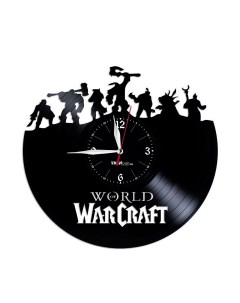 Часы из виниловой пластинки Warcraft (c) vinyllab