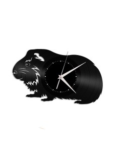 Часы из виниловой пластинки Морская свинка (c) vinyllab
