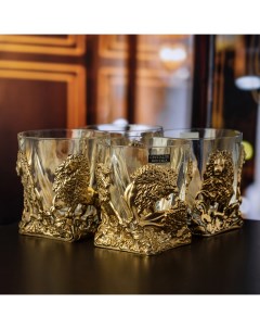Набор бокалов для виски ручной работы Львы в деревянной шкатулке 10059613 Город подарков