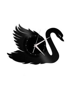 Часы из виниловой пластинки Лебедь (c) vinyllab