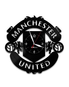 Часы из виниловой пластинки Manchester United (c) vinyllab