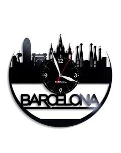 Часы из виниловой пластинки Мадрид (c) vinyllab