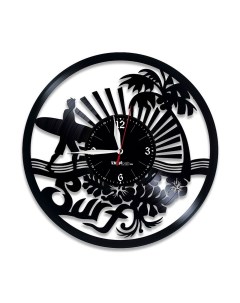Часы из виниловой пластинки Серфинг (c) vinyllab