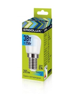 Лампа светодиодная E14 3W 4500K арт 806406 10 шт Ergolux