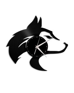 Часы из виниловой пластинки Волк (c) vinyllab
