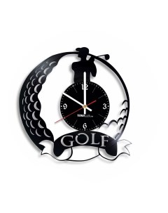 Часы из виниловой пластинки Гольф (c) vinyllab