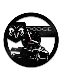 Часы из виниловой пластинки Dodge (c) vinyllab