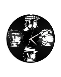 Часы из виниловой пластинки Gorillaz (c) vinyllab