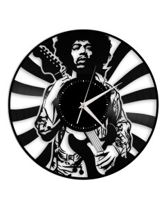 Часы из виниловой пластинки Jimi Hendrix (c) vinyllab