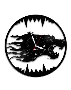 Часы из виниловой пластинки Волк (c) vinyllab
