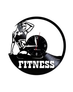 Часы из виниловой пластинки Fitness (c) vinyllab