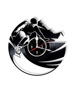 Часы из виниловой пластинки Сноуборд (c) vinyllab