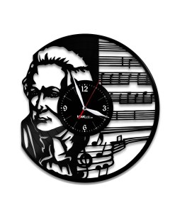 Часы из виниловой пластинки Моцарт (c) vinyllab