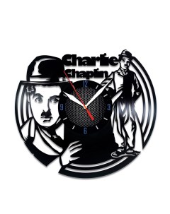 Часы из виниловой пластинки Чаплин (c) vinyllab