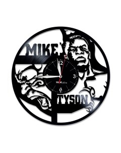 Часы из виниловой пластинки Майк Тайсон (c) vinyllab