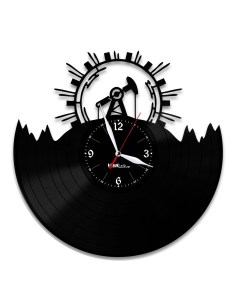 Часы из виниловой пластинки Добыча нефти (c) vinyllab