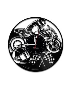 Часы из виниловой пластинки Motoracing (c) vinyllab