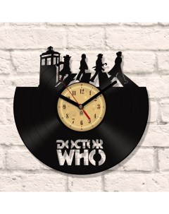 Часы из виниловой пластинки Доктор Кто (c) vinyllab