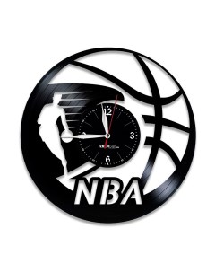 Часы из виниловой пластинки NBA (c) vinyllab
