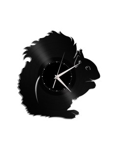 Часы из виниловой пластинки Белочка (c) vinyllab