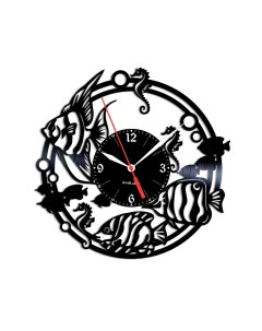 Часы из виниловой пластинки Аквариум (c) vinyllab