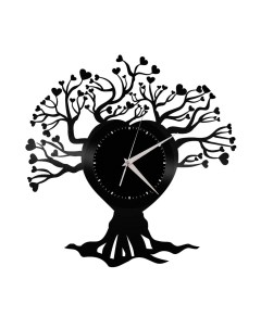 Часы из виниловой пластинки Дерево (c) vinyllab