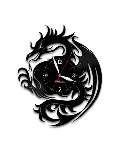 Часы из виниловой пластинки Дракон (c) vinyllab