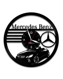 Часы из виниловой пластинки Mercedes (c) vinyllab