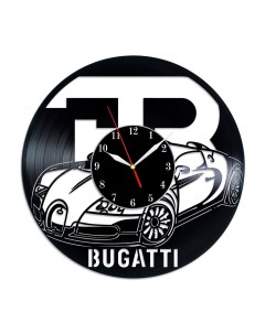 Часы из виниловой пластинки Bugatti (c) vinyllab