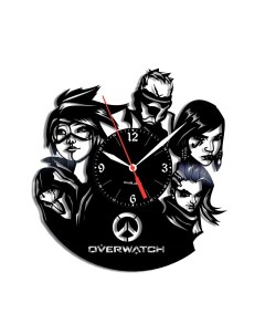 Часы из виниловой пластинки Overwatch (c) vinyllab