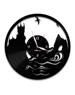 Часы из виниловой пластинки Ласточкино гнездо (c) vinyllab