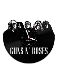 Часы из виниловой пластинки Guns N Roses (c) vinyllab