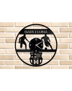 Часы из виниловой пластинки ФК Barcelona (c) vinyllab