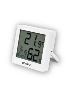 Часы метеостанция Cubo белый PF S2110AS Perfeo