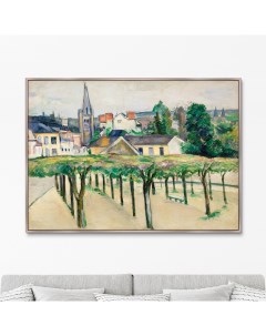 Репродукция картины на холсте Place de village 1881г Размер картины 75х105см Картины в квартиру