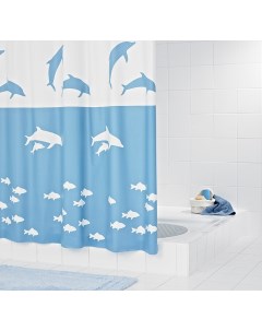 Штора для ванных комнат Flipper синий голубой 180 200 Ridder