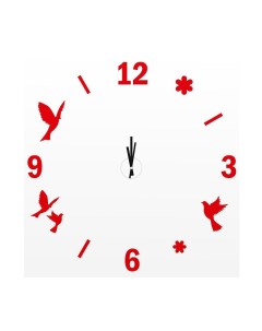 Настенные часы наклейка Птицы Уральский сувенир
