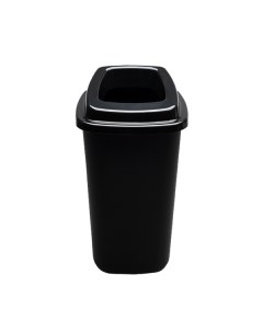 Контейнер для мусора 90 л Sort bin чёрный бак с черной крышкой Plafor
