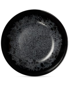 Тарелка суповая стекло 20 см круглая Zoe black V0119 Luminarc