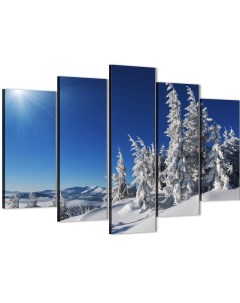 Модульная картина Зимний лес 80х140 см Добродаров