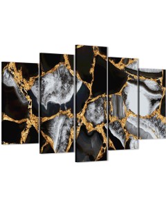 Модульная картина на холсте Мрамор абстракция 80х140 см Добродаров
