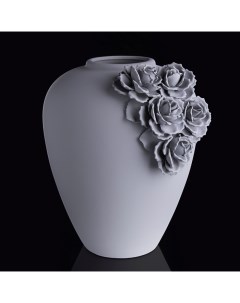 Ваза интерьерная Цветы серая 38х38х43 см Ceramiche dal pra