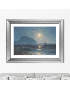 Репродукция картины в раме Лунная ночь 1899г Размер картины 60 5х80 5см Картины в квартиру