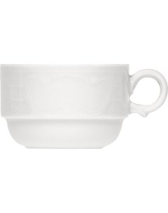 Чашка Моцарт чайная 180мл 82х82х53мм фарфор белый Bauscher